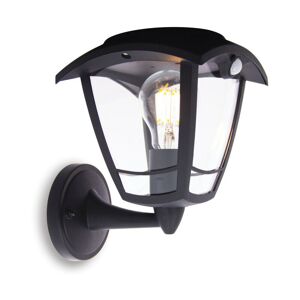 Applique murale solaire rétro led IP44, 400 lumens, détecteur de mouvement, avec ampoule, Noir