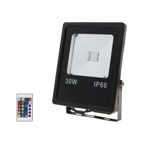 Projecteur LED RGB 30W Extérieur IP66 Plat NOIR - SILAMP