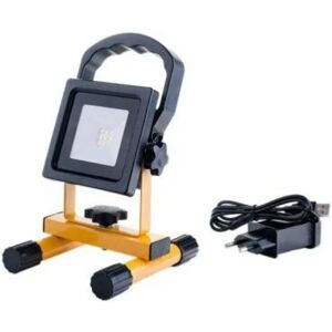 Projecteur LED Rechargeable 10W Portable IP44 Phare JAUNE - Blanc Froid 6000K - 8000K - SILAMP