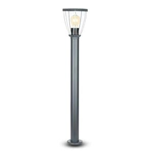 Borne de Jardin Lanterne Noire 80cm IP44 pour Ampoule E27 - SILAMP