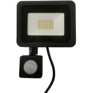 Projecteur LED Extérieur 20W IP65 NOIR avec Détecteur de Mouvement Crépusculaire - Blanc Froid 6000K - 8000K - SILAMP