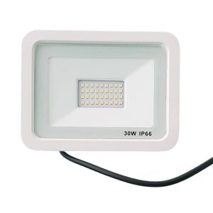 Projecteur LED Extérieur 30W IP66 BLANC - Blanc Froid 6000K - 8000K - SILAMP - Publicité