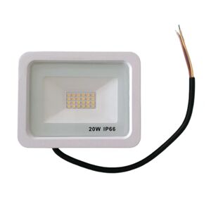 Projecteur LED Extérieur 20W IP66 BLANC - Blanc Froid 6000K - 8000K - SILAMP - Publicité