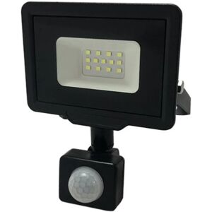 Projecteur LED 10W IP65 Noir avec Detecteur de Mouvement - Blanc Neutre 4000K - 5500K - SILAMP