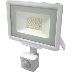 Projecteur LED Extérieur 20W IP65 BLANC avec Détecteur de Mouvement Crépusculaire - Blanc Froid 6000K - 8000K - SILAMP