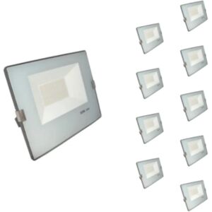 Projecteur LED Exterieur 50W IP65 No Flicker BLEU GRIS Pack de 10 Blanc Froid 6000K 8000K SILAMP