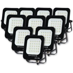 Projecteur LED Extérieur SMD 20W IP65 Noir (Pack de 10) - Blanc Neutre 4000K - 5500K - SILAMP - Publicité