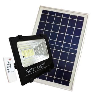 Projecteur Solaire LED 30W IP65 Dimmable avec Détecteur (Panneau Solaire + Télécommande Inclus) - Blanc Froid 6000K - 8000K - SILAMP