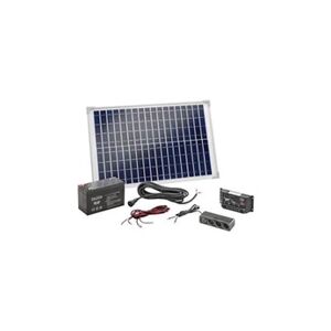 Esotec Poly 120005 Kit solaire 20 Wp avec accu, avec câble de raccordement, avec régulateur de charge - Publicité