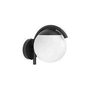 EGLO applique murale d'extérieur prata vecchia, 1 lampe d'extérieur moderne, minimaliste, applique murale en acier galvanisé noir et plastique - Publicité