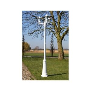 VIDAXL Lampadaire de jardin 3 bras 215 cm Blanc Aluminium - Publicité