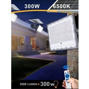 Trade Shop - Phare Led 300 Watt Twilight Panneau D'énergie Solaire Télécommande Ip65 Sl-300w - Publicité