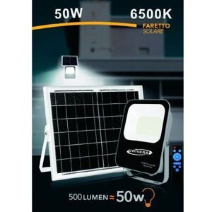 Trade Shop - Spot Solaire Led 50watt Télécommande Ip65 Lumière Blanche Froide 6500k Fso-50w - Publicité