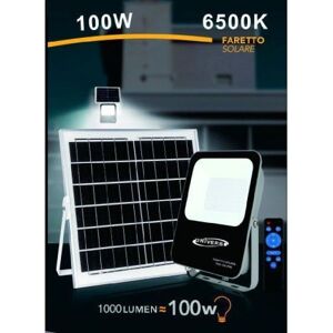 Trade Shop - Projecteur Solaire 100 Watts Avec Télécommande Lumière Froide Ip65 6500k Fso-100w - Publicité