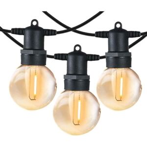 Guirlande Lumineuse Led D'extérieur Pour Terrasse, Jardin - Étanche Ip64 - Avec 12 Ampoules G40 En Plastique (2 De Rechange) - 7.6m. Publicité