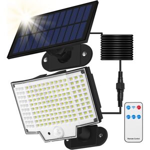 SENQIU Lampes solaires avec détecteur de mouvement, projecteur solaire extérieur étanche IP65 avec télécommande, 3 Modes - Publicité
