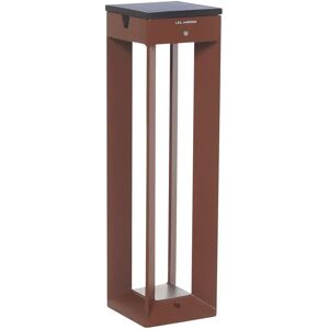 Lampe solaire LED Borne à capteur, 45 cm, corten