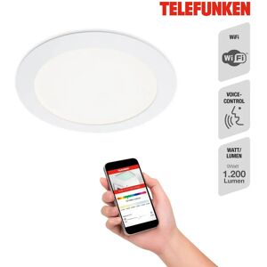 Luminaire encastrable LED Virgo, RGBW, blanc, Ø 17 cm