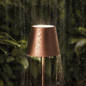 Lampe à poser LED Nuindie ronde 38 cm, bronze