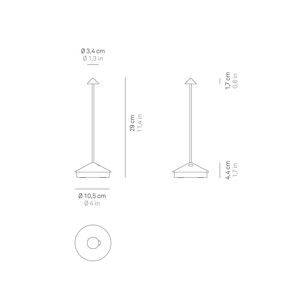 Pina 3K Lampe de table à accu IP54 noir