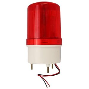 Hyuduo LED Stroboscopique Rotative 120 DB Alarme Lumineuse Sonore ABS IP54 Lampe D'avertissement pour Intérieur Extérieur Lumière Stroboscopique Rotative Rouge Alarme de Signal (220V) - Publicité