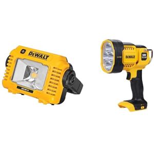 DeWalt Projecteur de Chantier Compact XR Sans Fil Sans Batterie Ni Chargeur & Lampe Projecteur LED XR 18V, 1.000 lumens DCL043-XJ Sans Fil Lampe Led Rechargeable - Publicité