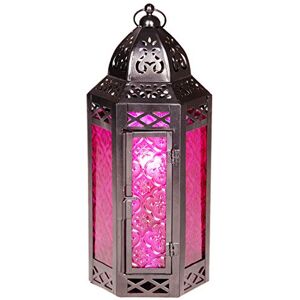 Marrakesch Petite Lanterne marocaine décorative Liyana 30cm violet   Photophore marocain pour l’extérieur au jardin ou l’intérieur sur la table   Lanternes pour bougie   décoration de maison orientale - Publicité