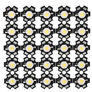 DeWin Perle lumineuse COB, 25PCS 3W 3.2-3.4V Haute Luminosité Intégrée Puce Source De Lumière LED Ampoule de Projecteur de Perle(4000-4500K- Nature White) - Publicité