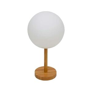 LUMISKY lampe de table sans fil pied en bambou LED blanc chaud/blanc LUNY H28,20cm