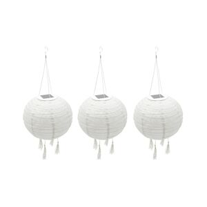 Lumijardin ampoules solaire lanterne chinoise crème mariage festif LED blanc chaud HIMALAYA 30cm x3 Lumi Jardin