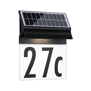 Paulmann Solar Numéro de maison lumineux LED Neda IP44 3000K 14lm Noir 94694 - Publicité