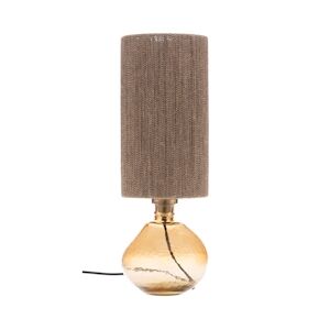 AMADEUS Lampe en verre taupe 45 cm - Beige Rond Verre Amadeus 14x14 cm