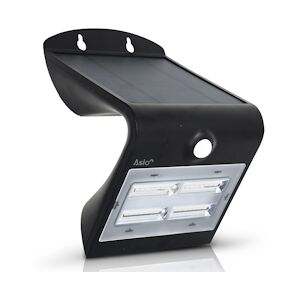 Aslo Projecteur Led Solaire noir 3.2W 400 Lm Détecteur de mouvements 3 fonctions Etanche Anti-UV ASLO