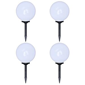 277116 vidaXL 4 pcs Lampes d'allée d'extérieur à LED 30 cm et piquet au sol - Publicité