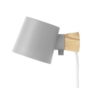 Normann Copenhagen Applique murale Normann Copenhagen RISE-Applique murale Acier/Bois avec câble L17cm Gris