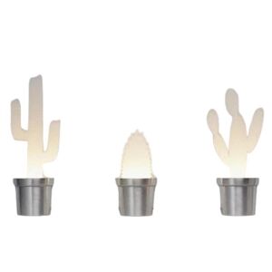 Popup Lighting Lampe à poser Popup Lighting ALUMINIUM CACTUS-Lampe à poser LED Cactus H9,5cm Argenté