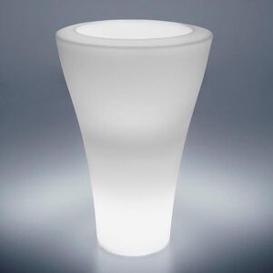 Déco lumineuse extérieur Serralunga MING HIGH LIGHT-Pot lumineux d'extérieur H100cm Blanc