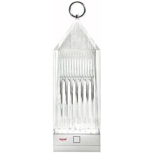 Kartell Lampe à poser extérieur Kartell LANTERN-Lampe baladeuse d'extérieur LED rechargeable H31cm Transparent