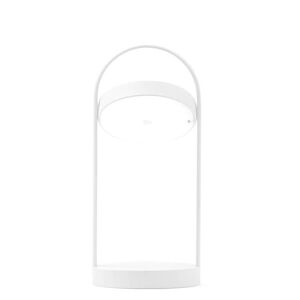 Lampe a poser exterieur Pedrali GIRAVOLTA-Lampe baladeuse d'exterieur LED rechargeable H33cm Blanc