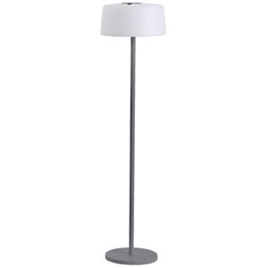 Lampadaire exterieur Les Jardins TINKA FLORA-Lampadaire d'exterieur LED rechargeable et solaire avec detecteur de mouvement H75-125-175cm Gris