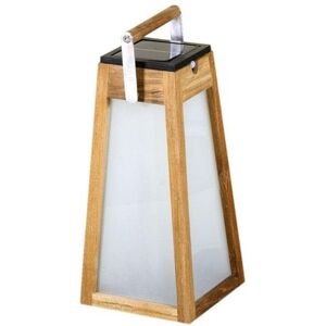 Lanterne extérieur Les Jardins TINKA TECKA-Lanterne d'extérieur LED rechargeable & solaire avec détecteur de mouvement Bois H38.8cm Bois - Publicité