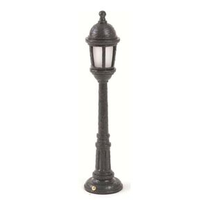 Seletti Lampe à poser extérieur Seletti STREET LAMP-Lampe baladeuse LED d'extérieur rechargeable Résine H42cm Gris