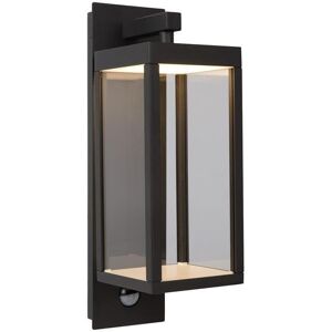 Lucide Applique murale extérieur Lucide CLAIRETTE-Applique d'extérieur LED Aluminium / Verre avec Détecteur H38cm Noir