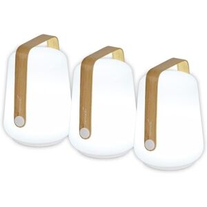 Lampe a poser exterieur Fermob BALAD-Lot de 3 Lampes nomades LED d'exterieur H12cm Bois