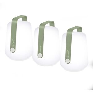 Lampe a poser exterieur Fermob BALAD-Lot de 3 Lampes nomades LED d'exterieur H12cm Vert