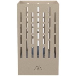 Lampe a poser exterieur Maiori POSE 04-Lanterne d'exterieur LED solaire Aluminium H18.5cm Beige