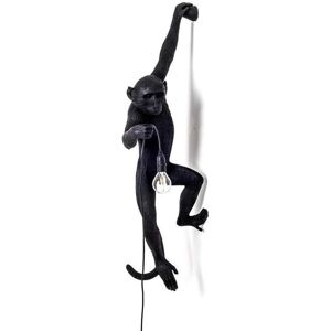 Applique murale exterieur Seletti MONKEY-Applique d'exterieur Singe accroche avec abat-jour H76.5cm Noir