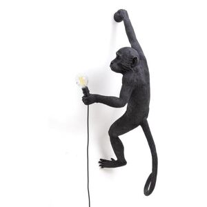 Applique murale exterieur Seletti MONKEY-Applique d'exterieur Singe accroche droite avec abat-jour H76.5cm Noir