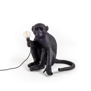 Lampe a poser exterieur Seletti MONKEY-Lampe a poser d'exterieur Singe assis avec abat-jour H32cm Noir