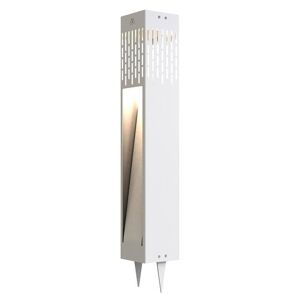 Borne exterieur Maiori PASSAGE-Borne d'exterieur LED solaire Aluminium H60cm Blanc